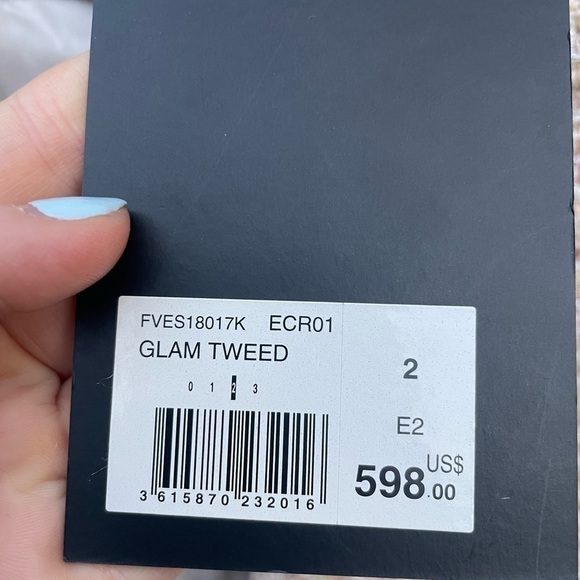 The Kooples Long Glam Tweed Blazer in Beige New with Tags! - Picture 11 of 16